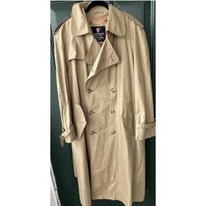 Austin Reed Regent St Trench Coat 40R Tan Wool Liner Belted Rain Jacket Britcore